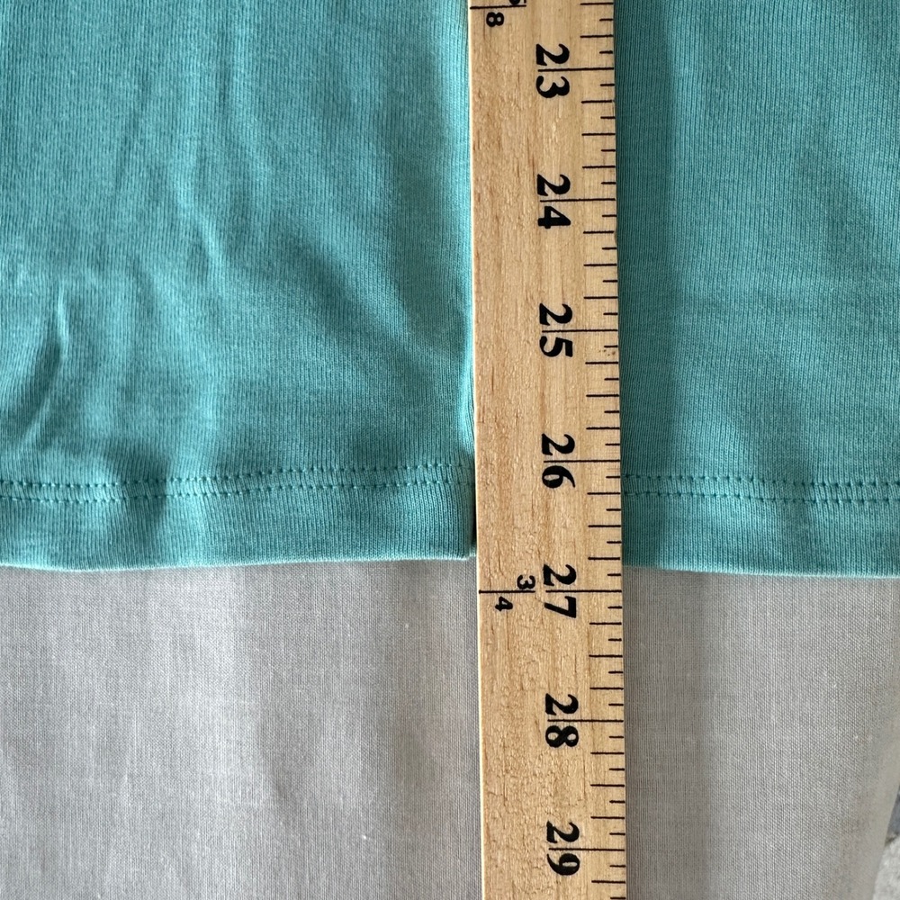Lands' End Women's 1X T-Shirt Teal Short Sleeve Cotton Crew Neck NEW - Picture 4 of 9